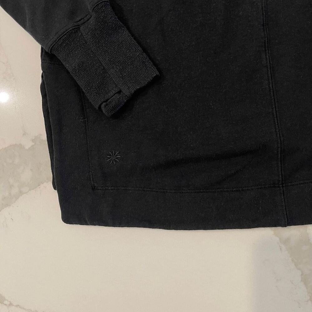 Athleta Coaster Luxe Recover Crewneck Sweatshirt Women's Small Petite Black Cozy - Picture 8 of 9